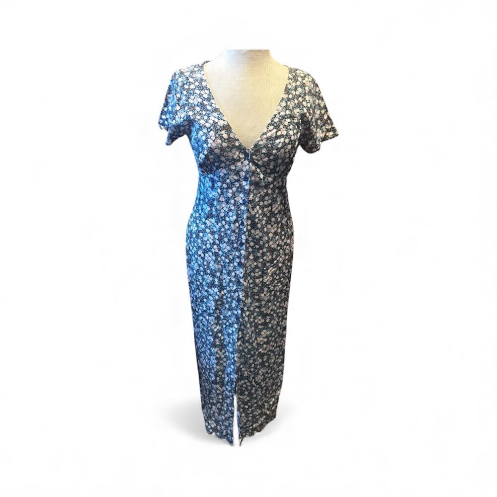 Motel Rocks Navy Floral Midi Dress